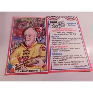 Drakes Kids Vote '96 Franklin D Roosevelt Card #8 Rare